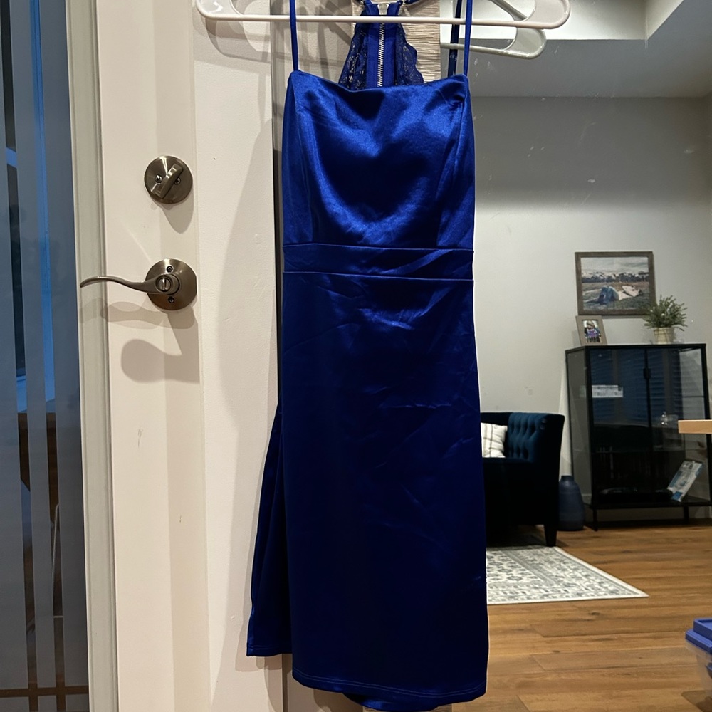 Blue mini dress
